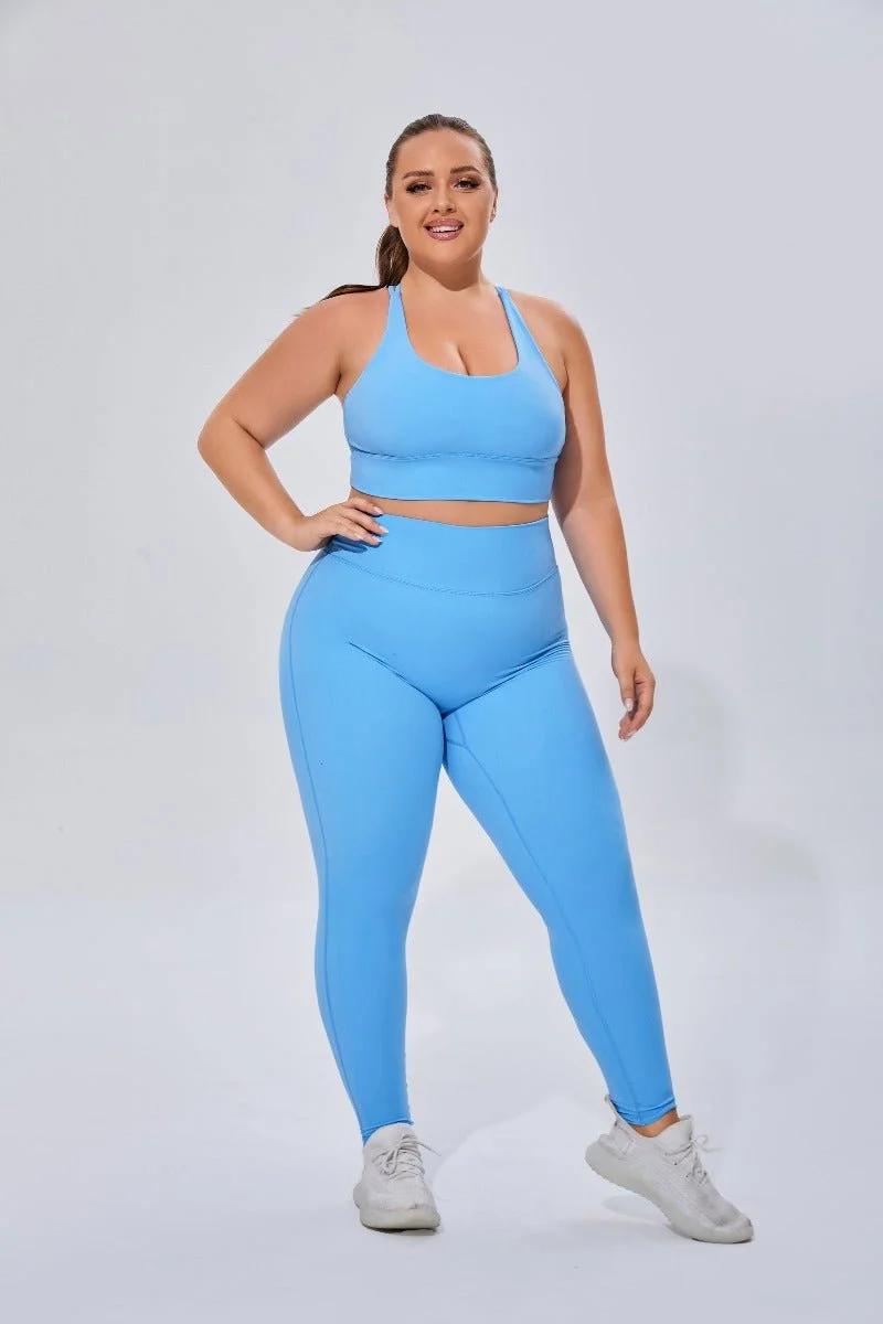 Plus Size High Waist Yoga Leggings - Imagen 9