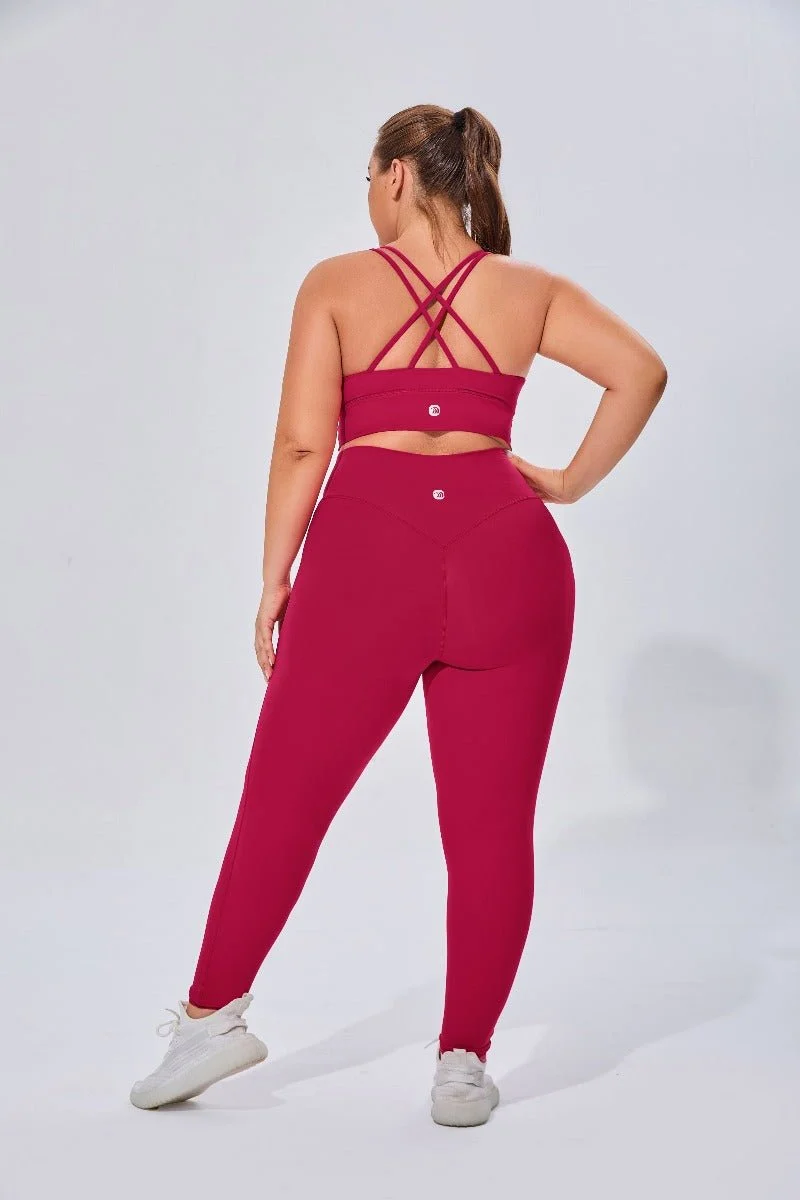 Plus Size High Waist Yoga Leggings - Imagen 3