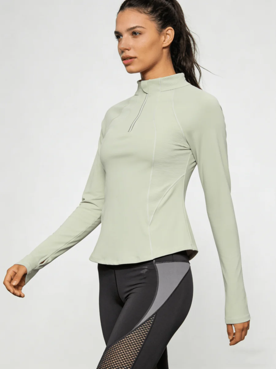 Half Zipper Yoga Top - Imagen 5