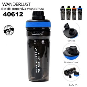 40612 Botella deportiva con mezclador Wanderlust