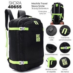 40655 Mochila Travel Skora