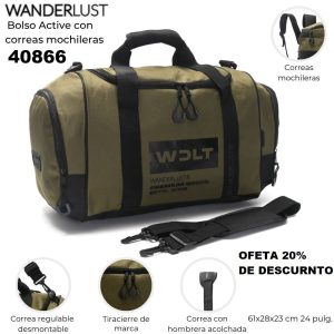 40866 Bolsa Active con correas mochileras