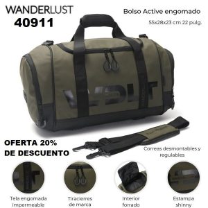 40911 Bolso Active engomado 55x28x23 cm 22 pulg.