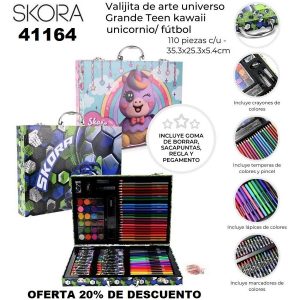 41164 Valija de arte Universo Skora grande 110 piezas