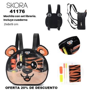 41176 Mochila con Set librería incluye cuaderno Kawaii dai