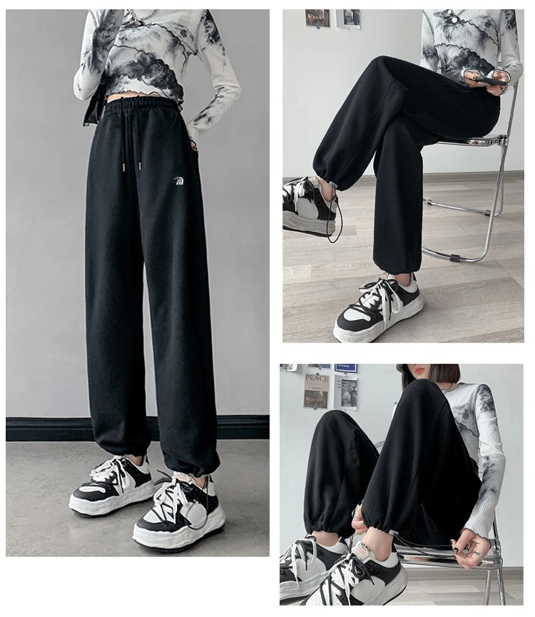 Women's Wide-Leg Cuffed Sweatpants - Imagen 9