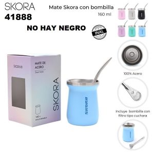 41888 Mate Skora con bombilla 160ML x1u