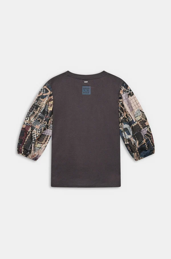 Camiseta gris con mangas estampadas ANEKKE - Imagen 6
