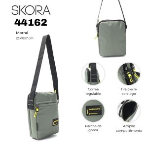 44162 Morral doble compartimento.Bolsillo Frontal