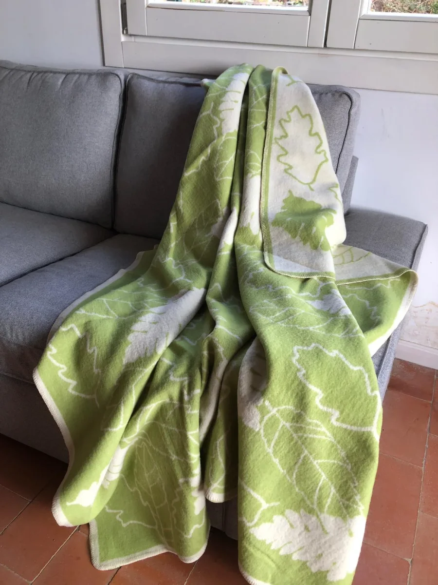 Manta de lana merina «Quercus» Verde - Imagen 6
