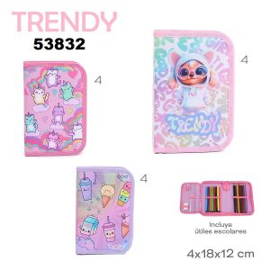 53832 Cartuchera C/ Utiles Trendy