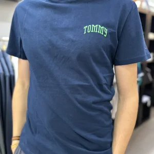 Camiseta Tommy marina logo nuevo verde