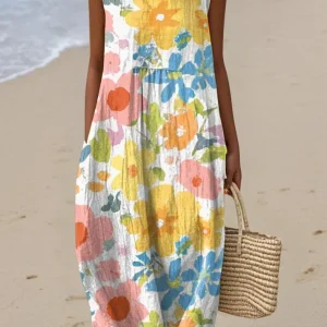 Vestido Midi Floral Pastel - Ella