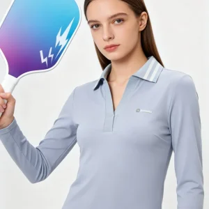 UPF 50+ Long-Sleeve Pickleball Polo