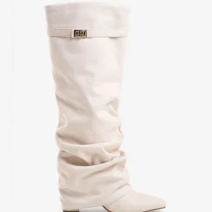 Botas altas de ante Lavista Slouchy - Crema