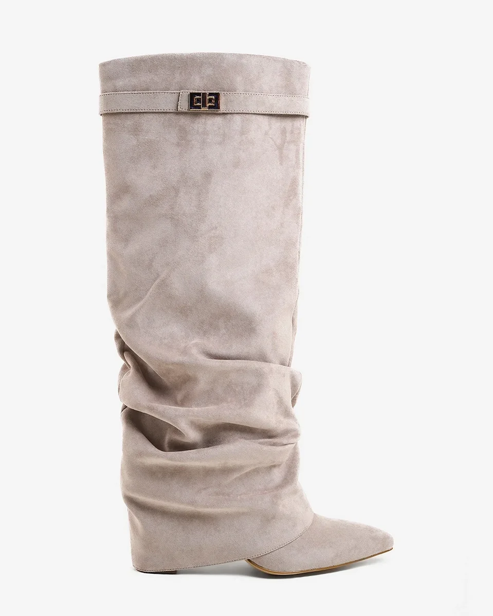 Botas altas de ante Lavista Slouchy - Gris Topo