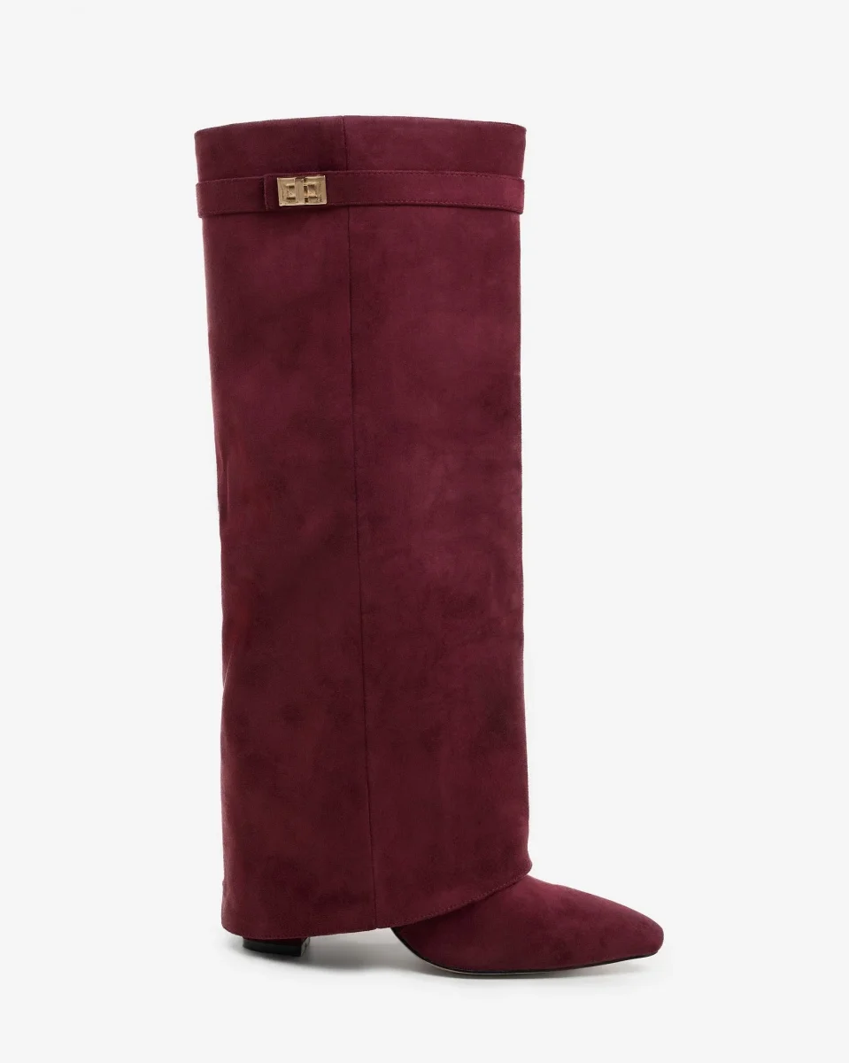 Botas altas de ante Lavista - Burdeos