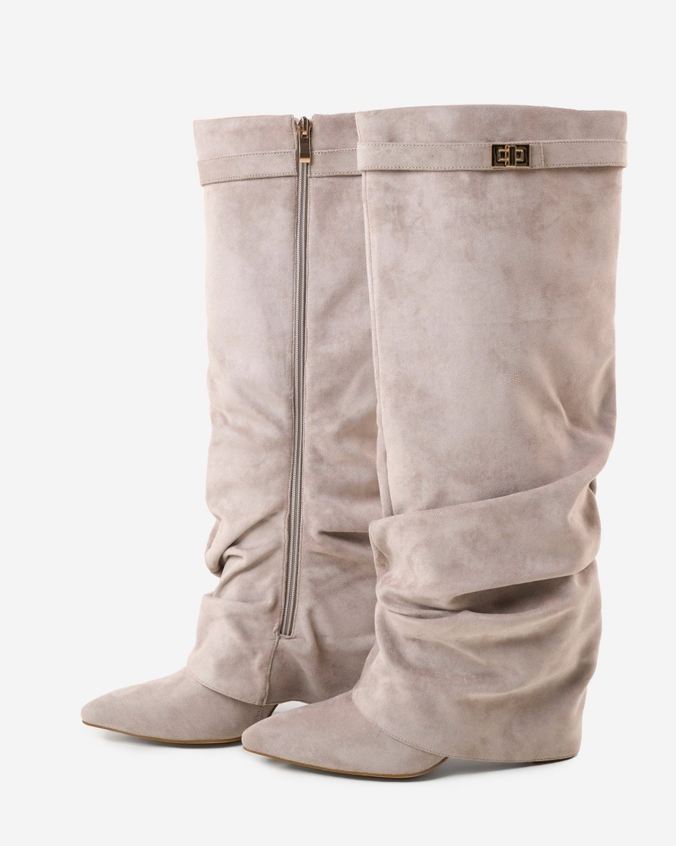 Botas altas de ante Lavista Slouchy - Gris Topo - Imagen 4
