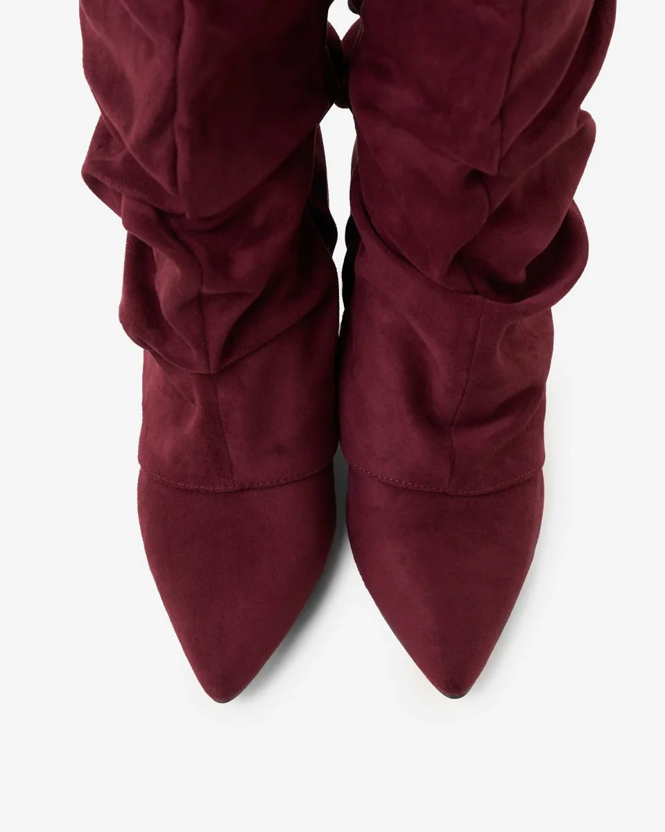 Botas altas de ante Lavista Slouchy - Burdeos - Imagen 4