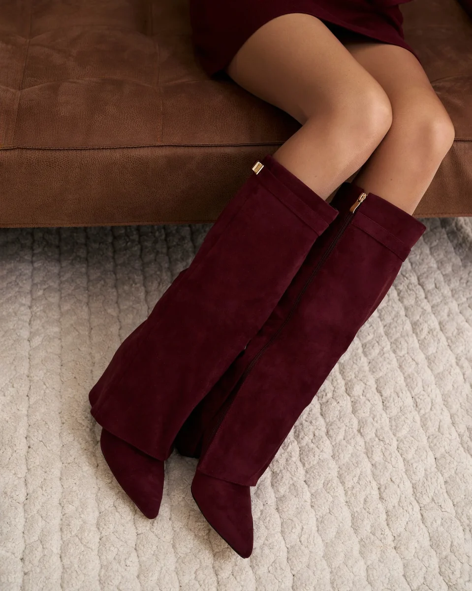 Botas altas de ante Lavista - Burdeos - Imagen 3