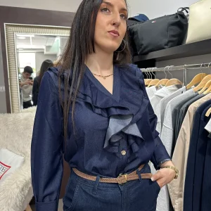 Camisa Tiffosi vaquera volantes