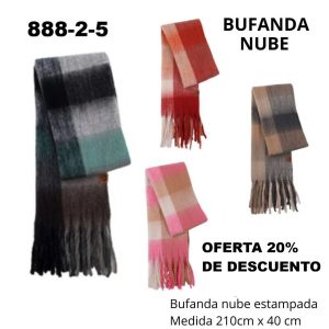 888-2-5 BUFANDA NUBE CUADROS