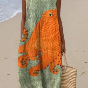 Vestido Midi Oceánico - Tess