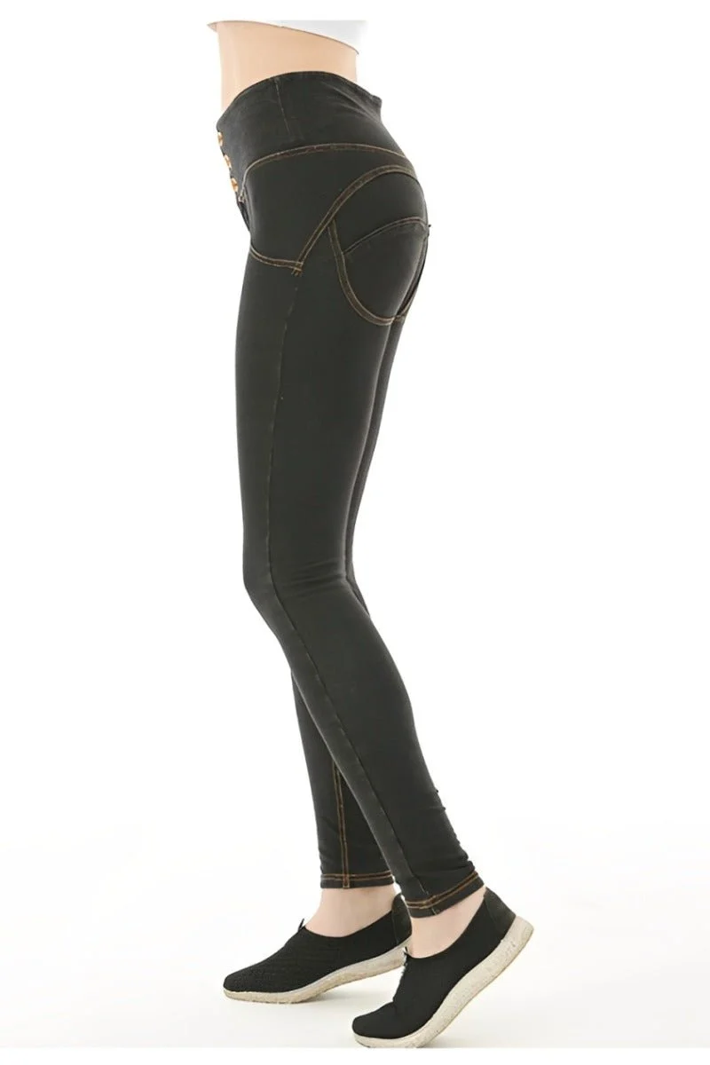 UPF50+High Rise Fake Jean Leggings - Imagen 7