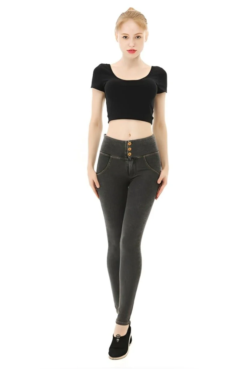 UPF50+High Rise Fake Jean Leggings - Imagen 8