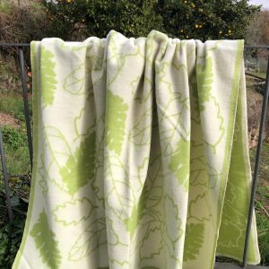 Manta de lana merina «Quercus» Verde