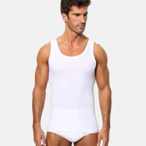 Camiseta Interior de Tirantes Hombre Algodón 100% Abanderado. Blanco. AS00300
