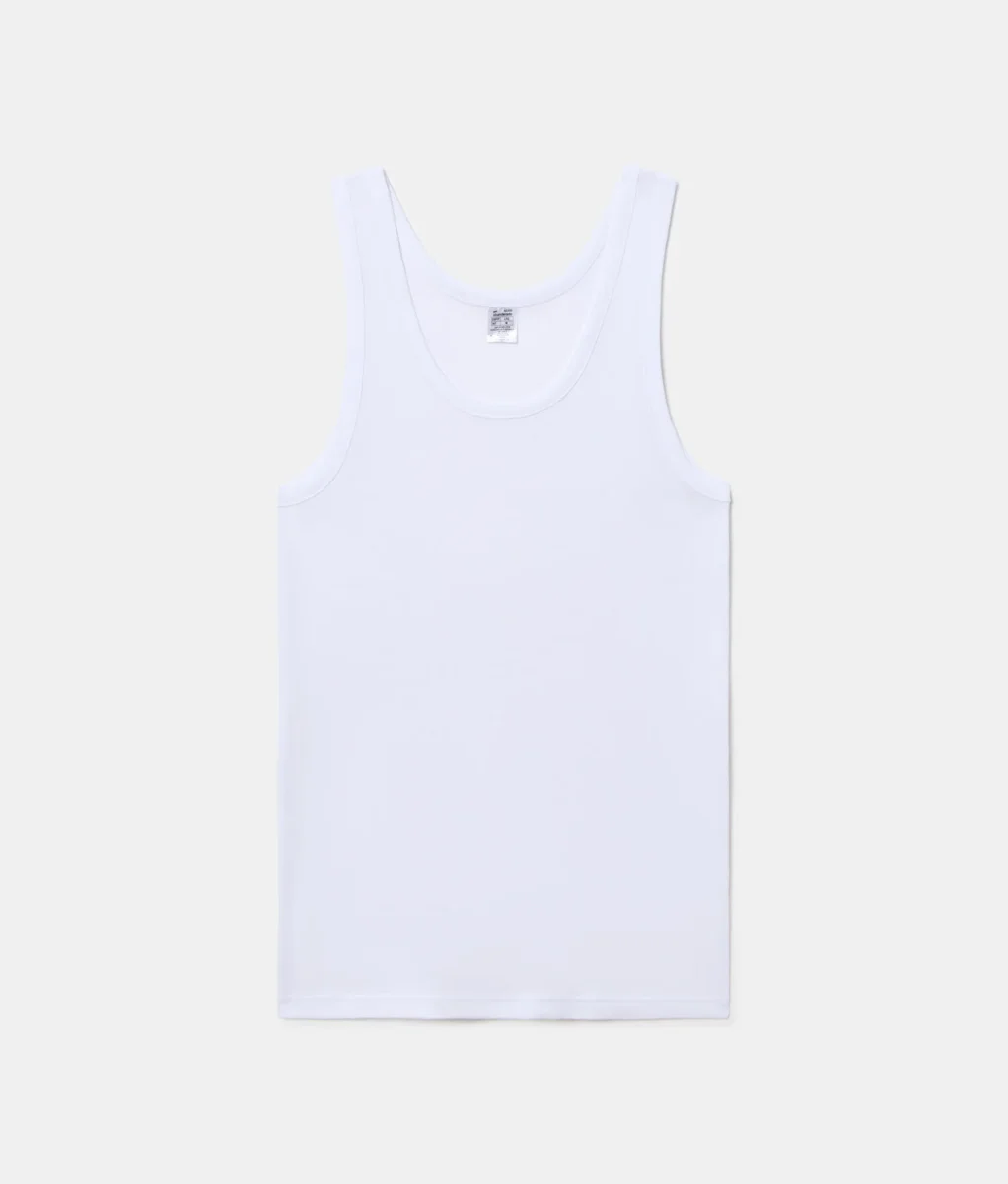Camiseta Interior de Tirantes Hombre Algodón 100% Abanderado. Blanco. AS00300 - Imagen 3