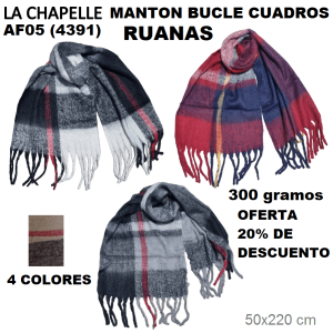 AF05 MANTON BUCLE CUADROS 300 gm