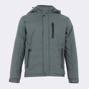 Anorak hombre con cremallera y tapeta con botones, con capucha y varios bolsillos con cremallera