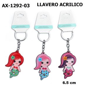 AX-1292-03 Llaveros de plastico MINIMO 12 UNIDADES 1 BLISTER