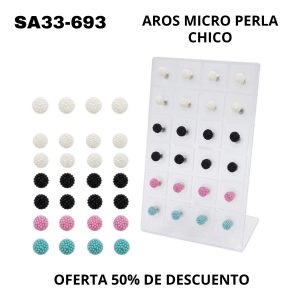 SA33-693 AROS PERLA MINI PERLA PRECIO PAR