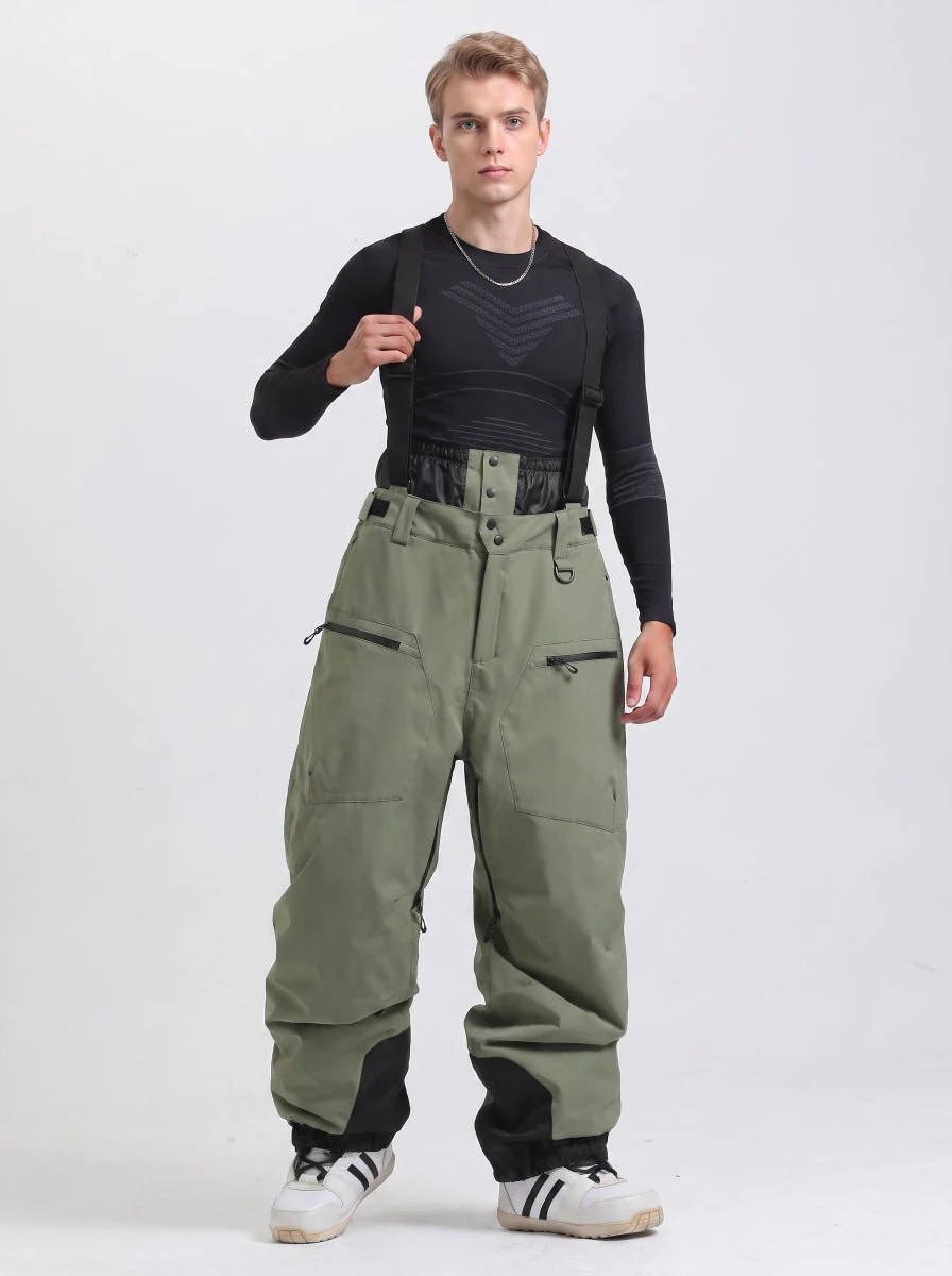 Men's Waterproof Snowboard Bib Pants - Imagen 9