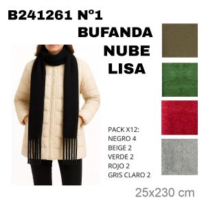 B241261 Nº1 BUFANDA NUBE LISA