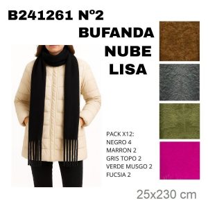 B241261 Nº2 BUFANDA NUBE LISA
