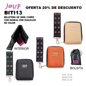 BITI13NEW24J BILLETERA DE SIMIL CUERO CON MANIJA