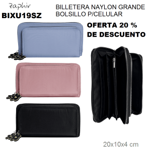 BIXU19S24Z BILLETERA DE NYLON CON BOLSILLO DELANTER