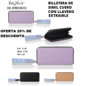 BIYW05SRS25Z BILLETERA DE SIMIL CUERO CON LLAVERO EXT