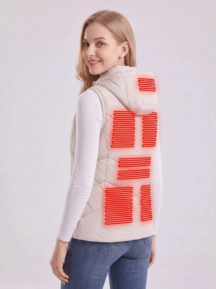 Women's Hooded Heated Gilet - Imagen 4