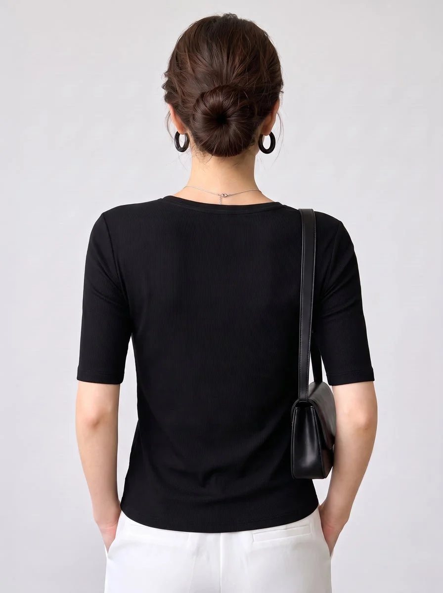 Wool Blend Mid-Sleeve Base Layer Top - Imagen 6