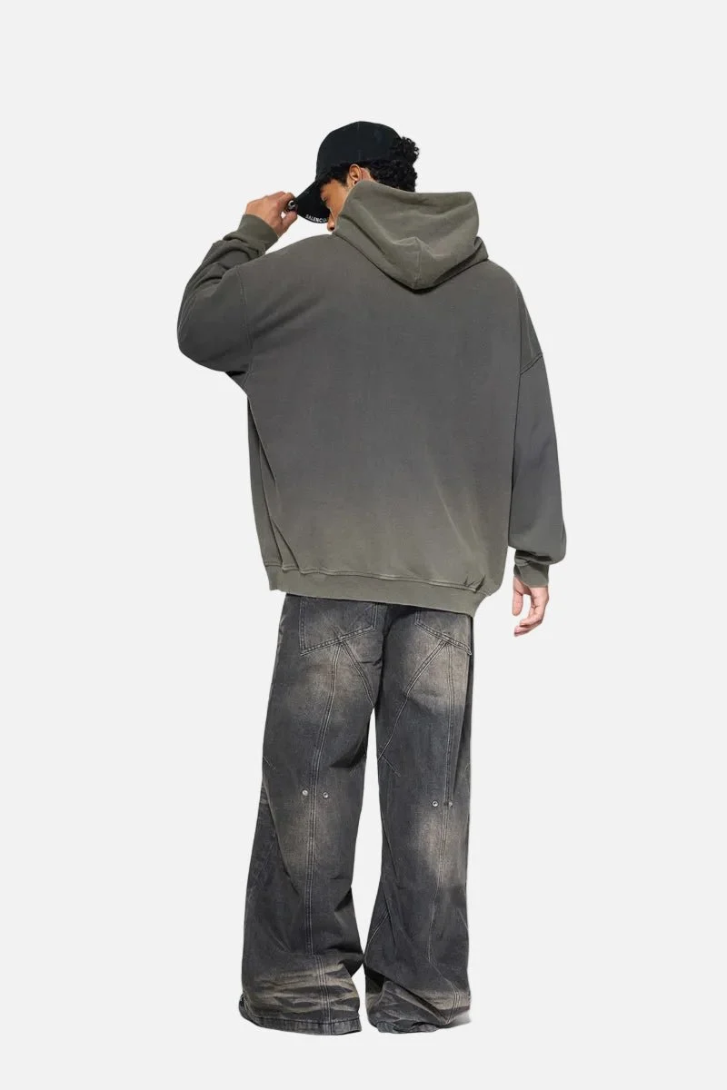Vintage Washed Gradient Hoodie - Imagen 9