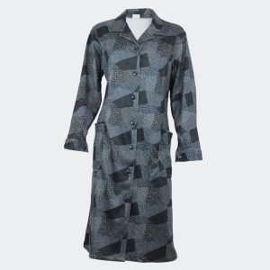 Bata-vestido mujer punto clásico estampado de romboides  con florecitas, puntitos,…
