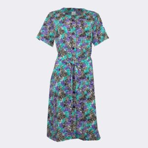 Bata vestido mujer tela bambula estampado ‘garabato’