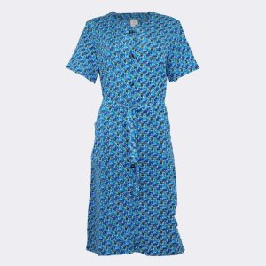 Bata vestido mujer tela bambula estampado ‘motas’ colores