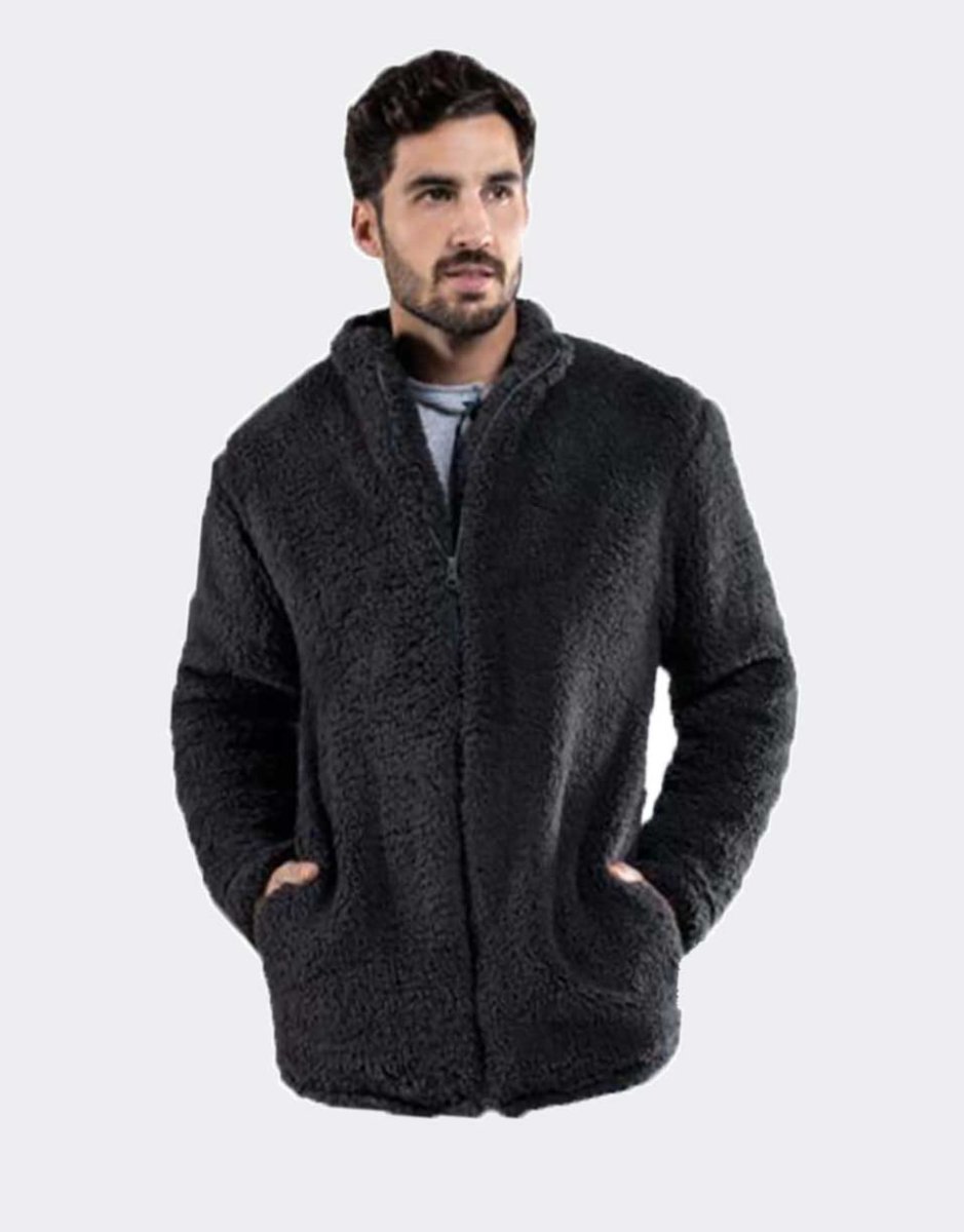 Batín chaqueta unisex con cremallera y bolsillos - Imagen 2
