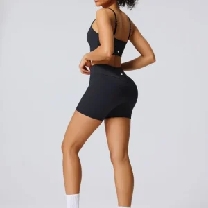 High Waist Crossover Yoga Shorts